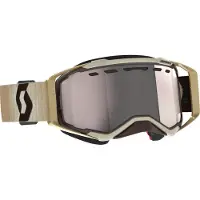 SCOTT Goggle Prospect Snow Cross beige/brown / enhancer silver chrome