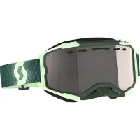 SCOTT Goggle Fury Snow Cross dark green/mint green / enhancer silver chrome