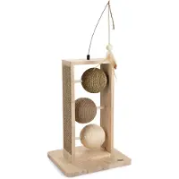 Designed By Lotte - Wood Scratch Globes Loma x Brown 50 cm - Kissat - Raapimispuut ja kiipeilytelineet - Raapimislaudat ja Raapimispylväät