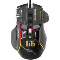 INF Pelihiiri, 12 RGB-valoa, 6 säädettävää DPI:tä, 7000 virkistystaajuus, ergonominen Musta