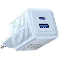 Vention USB 30W GaN 2-port Charger Blue