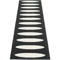Pappelina , Ella matto 70x225 cm black / vanilla