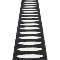 Pappelina , Ella matto 70x300 cm black / vanilla