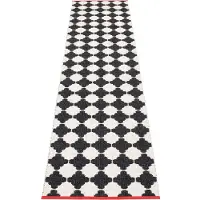 Pappelina Marre matto 70x300 cm black / vanilla coral stripe