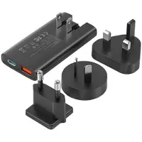Choetech PD6011 PD65W GaN slim USB-A+C mini charger (black)