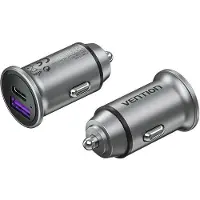 Vention USB 30+30W 2-port Car Charger