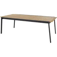 Brafab , Naos ruokapöytä 100 x 220-320 cm musta/tiikki