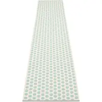 Pappelina Noa matto 70x350 cm pale turquoise / vanilla / warm grey stripe
