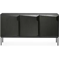 Ethnicraft Stairs sideboard 3 ovea Mustaksi petsattu tammi 150 x 80 x 46 cm