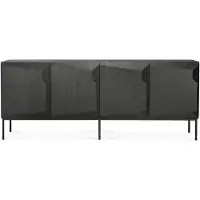 Ethnicraft Stairs sideboard 4 ovea Mustaksi petsattu tammi 200 x 80 x 46 cm