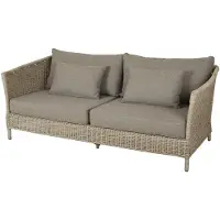 Brafab , Aster 3-istuttava sohva beige polyrottinki sis. pehmusteet