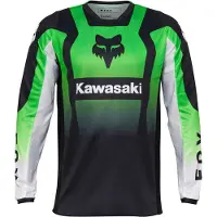 FOX 180 Kawasaki MX-pusero Musta/Vihreä M Miehet