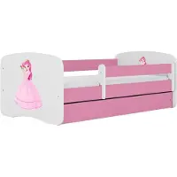 Kocot Kids Lastensänky ilman patjaa ja laatikkoa BabyDreams Pink princess, 140x70cm, pinkki