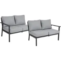 Brafab Samvaro päätyosa vasen+oikea antrasiitti/harmaa