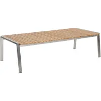 Brafab , Naos sohvapöytä 75 x 140 cm ruostumaton teräs / tiikki