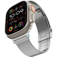 Spigen AMP07224, Ranneke, SmartWatch, hopea, Apple, Apple Watch 49mm, 45mm, 44mm, 42mm, ruostumaton teräs