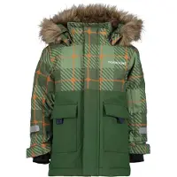 Didriksons Polarbjörn Parka Takki Pine Green 120 cm Vihreä 120 cm Pojat, Tytöt
