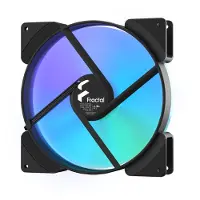 Fractal Design Prisma AL-18 PWM ARGB -tuuletin, Pitkäikäinen liukulaakeri, 180 mm, musta runko, valkoiset lavat