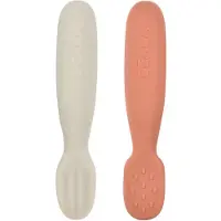 Beaba 2 kpl setti silikonilappuja +4 KUUKAUTTA, TERRACOTTA/VELVET Harmaa