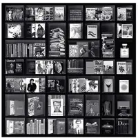 Artwood , Seinäkoriste Book Case Fashion Black 120 x 120 cm