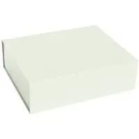 HAY Colour Storage L kannellinen laaatikko 34,5x41,5 cm Chalk white