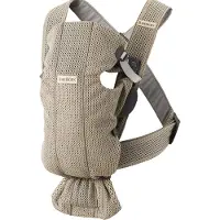 BabyBjörn Mini 3D Mesh Vauvan Kantokoppa Grey Beige One Size Beige One Size 0-12 Months Pojat, Tytöt