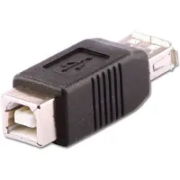 Lindy 71228, USB A, USB B, Musta