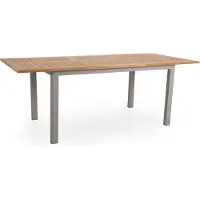 Brafab Lyon Ruokapöytä 224-304X100 Cm Khaki/tiikki