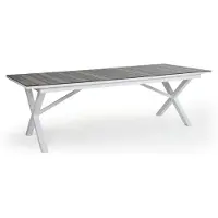 Brafab , Hillmond jatkettava pöytä 100x238-297 cm valkoinen/harmaa
