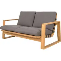 Cane-Line Endless Soft 2-istuttava sohva teak AirTouch harmaa