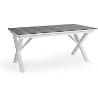 Brafab Hillmond Ruokapöytä 100x166-226 cm valkoinen/harmaa