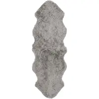 Skinnwille Curly Lampaannahka 60x180 cm Natural grey