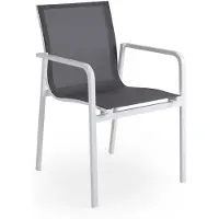 Brafab Renoso käsinojallinen tuoli valkoinen / harmaa