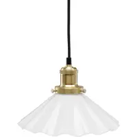 PR Home August riippuvalaisin lasinen varjostin Ø 25 cm, pistoke August, himmennettävä, Valkoinen/opaali, Olohuone/ruokailutila, Lasi, Teollisuus