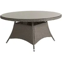 Brafab Hornbook ruokapöytä 150 cm beige polyrottinki sis. lasi