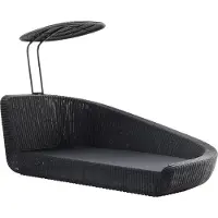 Cane-Line Savannah daybed moduuli vasen musta