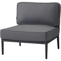 Cane-Line Conic moduulisohva airtouch grey, yksinkertainen, sis. tyynyt