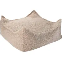 WigiWama Square Ottoman Teddy - Beige - 60X 60X 20CM