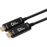 Microconnect 3.2 Gen2 USB-C -kaapeli, optinen, 15m, musta/harmaa