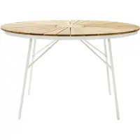 Cinas - Hard & Ellen Garden Table ? 110 cm - Aluminium/Teak (2520009)
