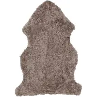 Skinnwille Curly lampaannahka 60x95 cm Light Brown