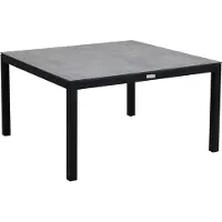 Brafab Belfort sohvapöytä musta/harmaa alumiini 90 x 90 3D-tulostettu lasilevy