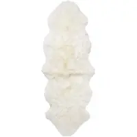 Skinnwille Gently Lampaannahka 60x180 cm White