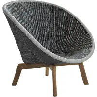 Cane-Line Peacock Lounge-nojatuoli Harmaa