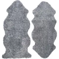 Skinnwille Curly Lampaannahka 1,5 Grey Silver