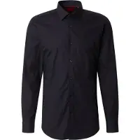 HUGO for man. 50289499 Kenno Slim Fit Shirt Black (41), Casual, Party, Cotton, Long sleeve