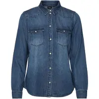 Vero Moda Vmmaria Ls Denim Slim Shirt Mix New Noos - Blue - L