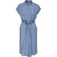 ONLY Onlpema Hannover Ss Dnm Sh Dress Qytnoos - Blue - XS