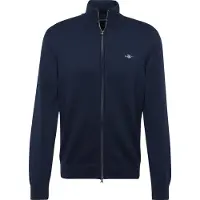 Gant for man. 8030164 Zip Cardigan Casual Cotton Navy (XL), Long sleeve