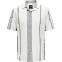 Only & Sons Onscaiden Life Stripe Res Linenblendnoos - White - S